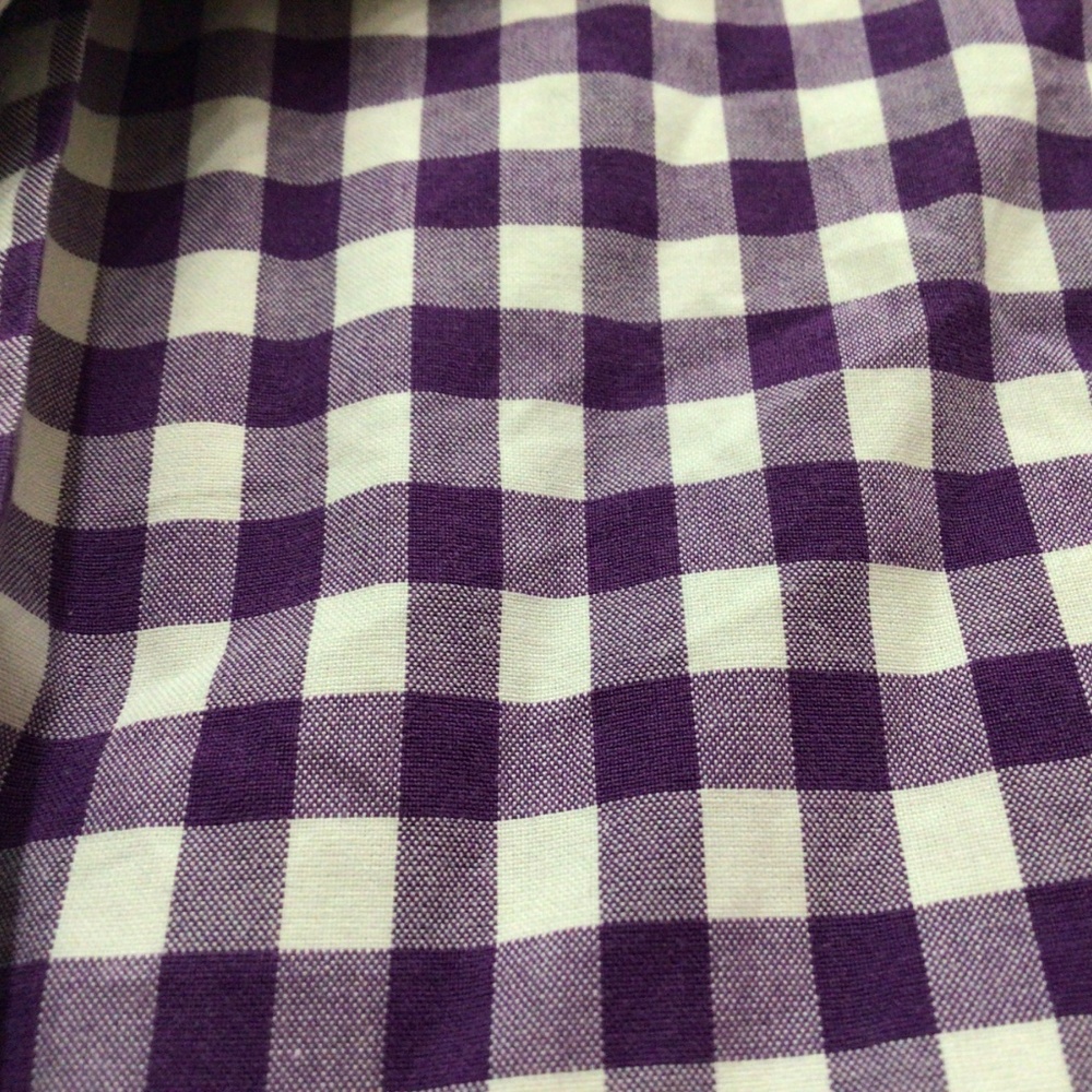 J. Crew Purple and white checked men’s shirt. Size extra small. Excellent condit - Picture 7 of 7